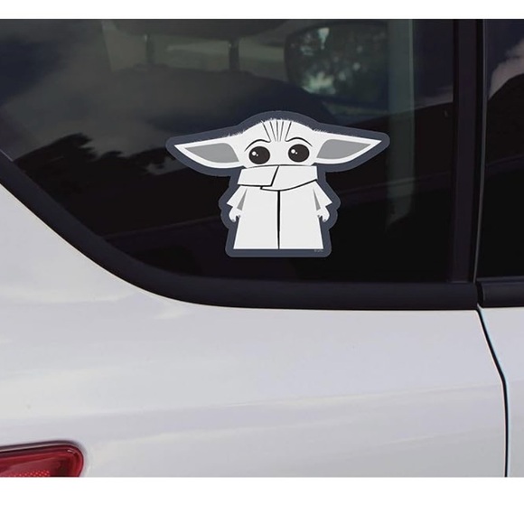 Chroma Graphics Mandalorian The Child in White Vinyl Sticker Decal Star Wars New - Picture 3 of 3